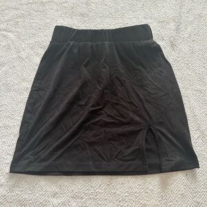 Black mini skirt